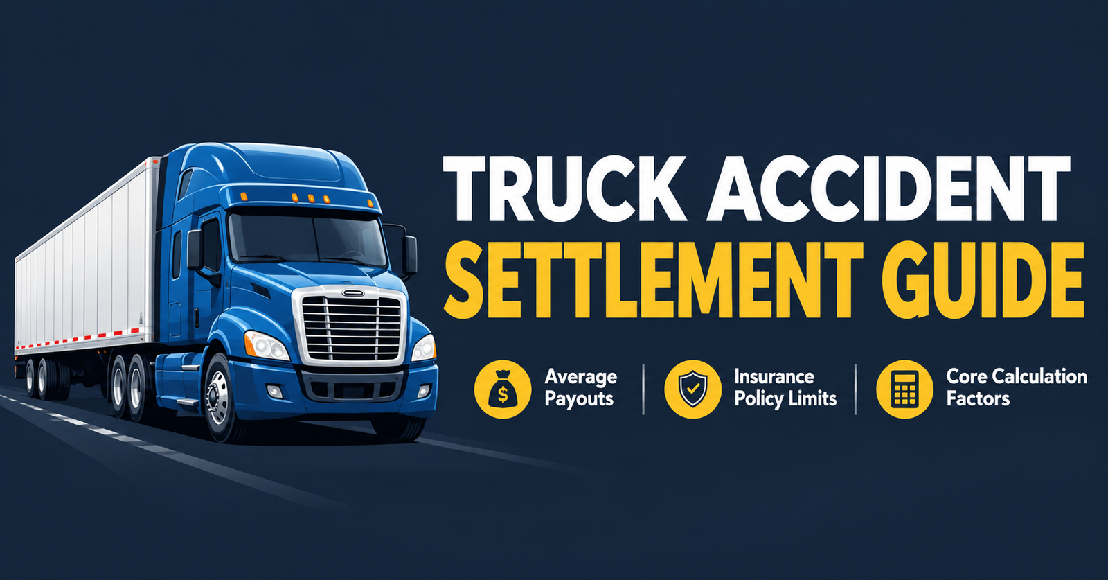 Average settlement for a commercial truck accident infographic guide