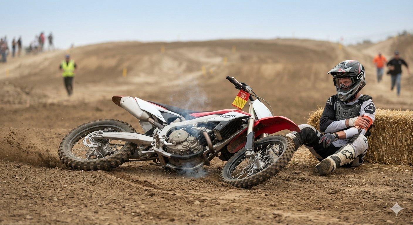 Triumph TF 450-X defect crash lawsuit injury claim